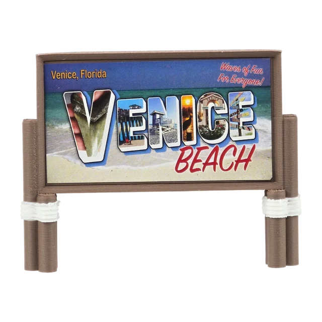 Miniature Venice Beach sign magnet