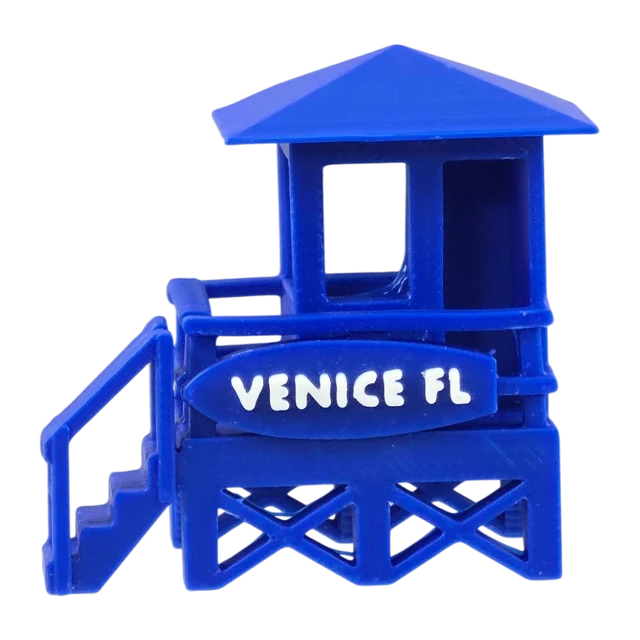 Blue Venice FL lifeguard shack magnet