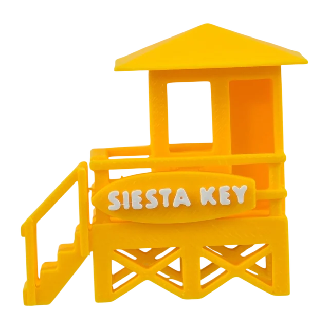 Yellow Siesta Key lifeguard shack magnet